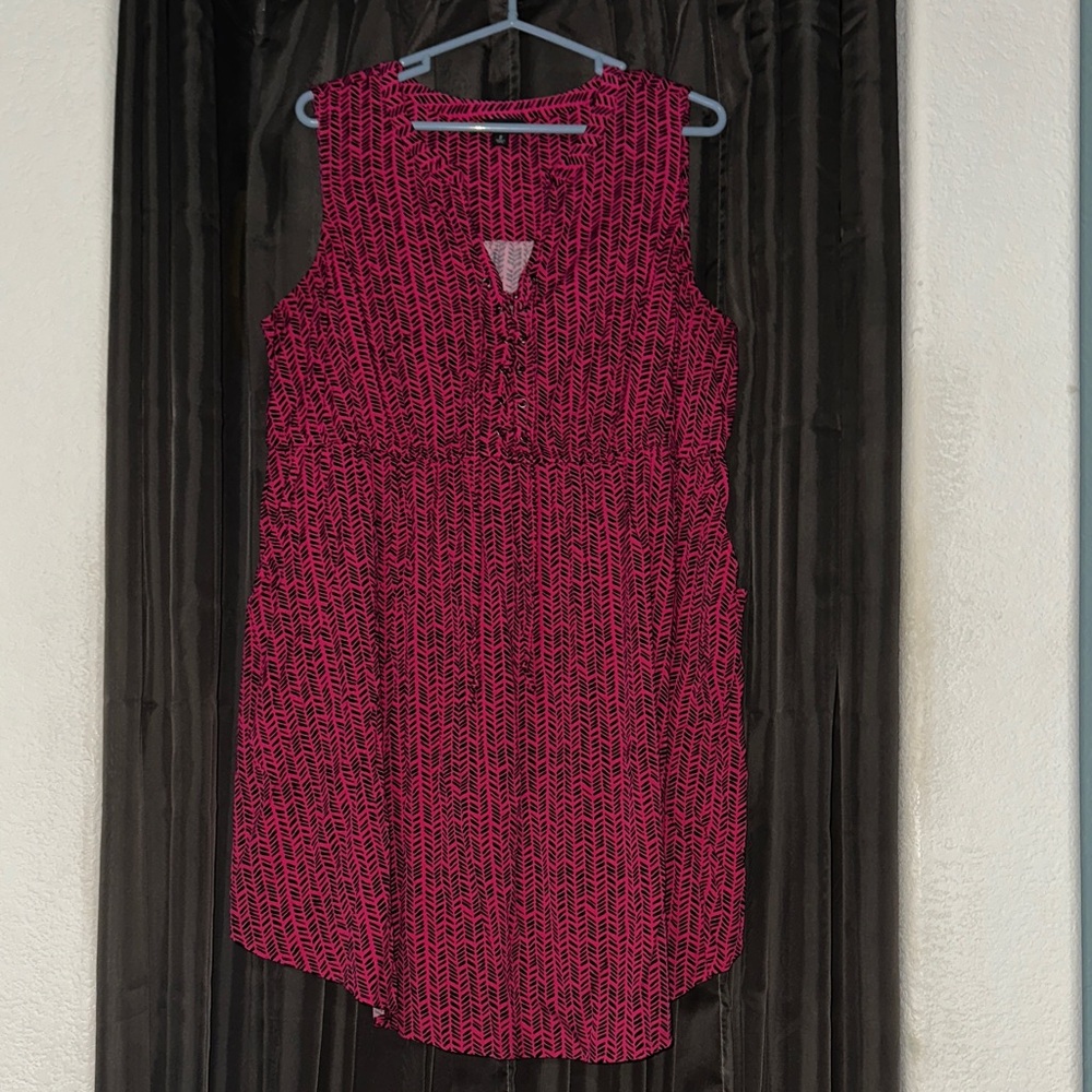 Torrid Pink and Black Patterned Tunic